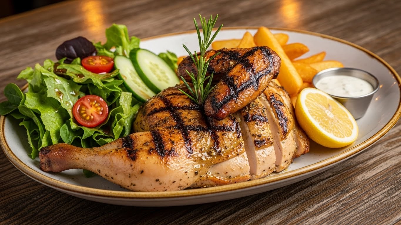 1/2 Chicken on Grill