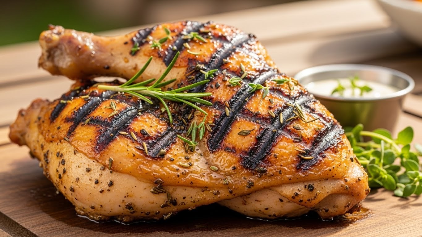 1/4 Chicken on Grill